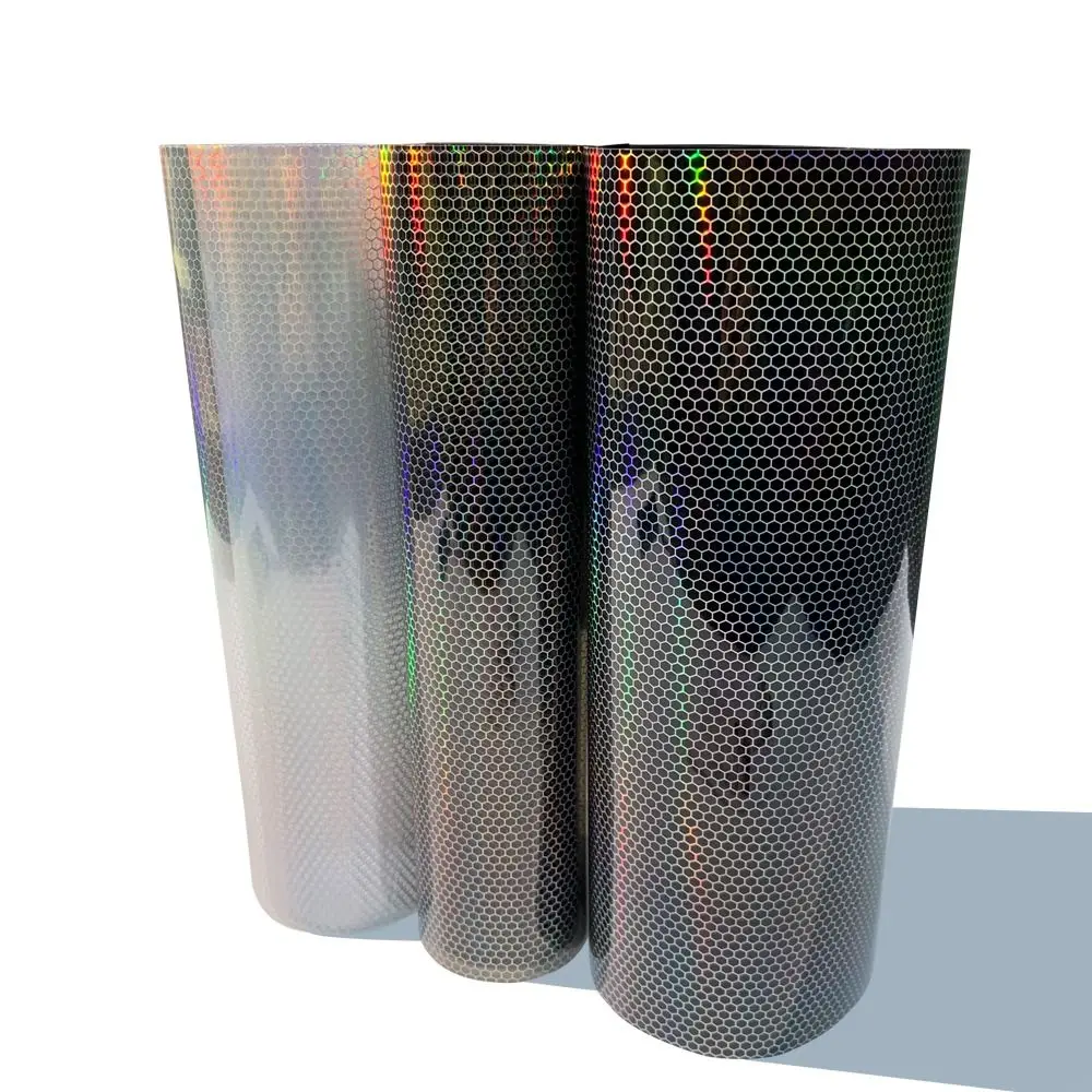 Honeycomb Car Motorcycle Vinyl Film Modify Color Changing DIY Headlight Taillight Tint Film Waterproof Wrap Foil Laser Stickers