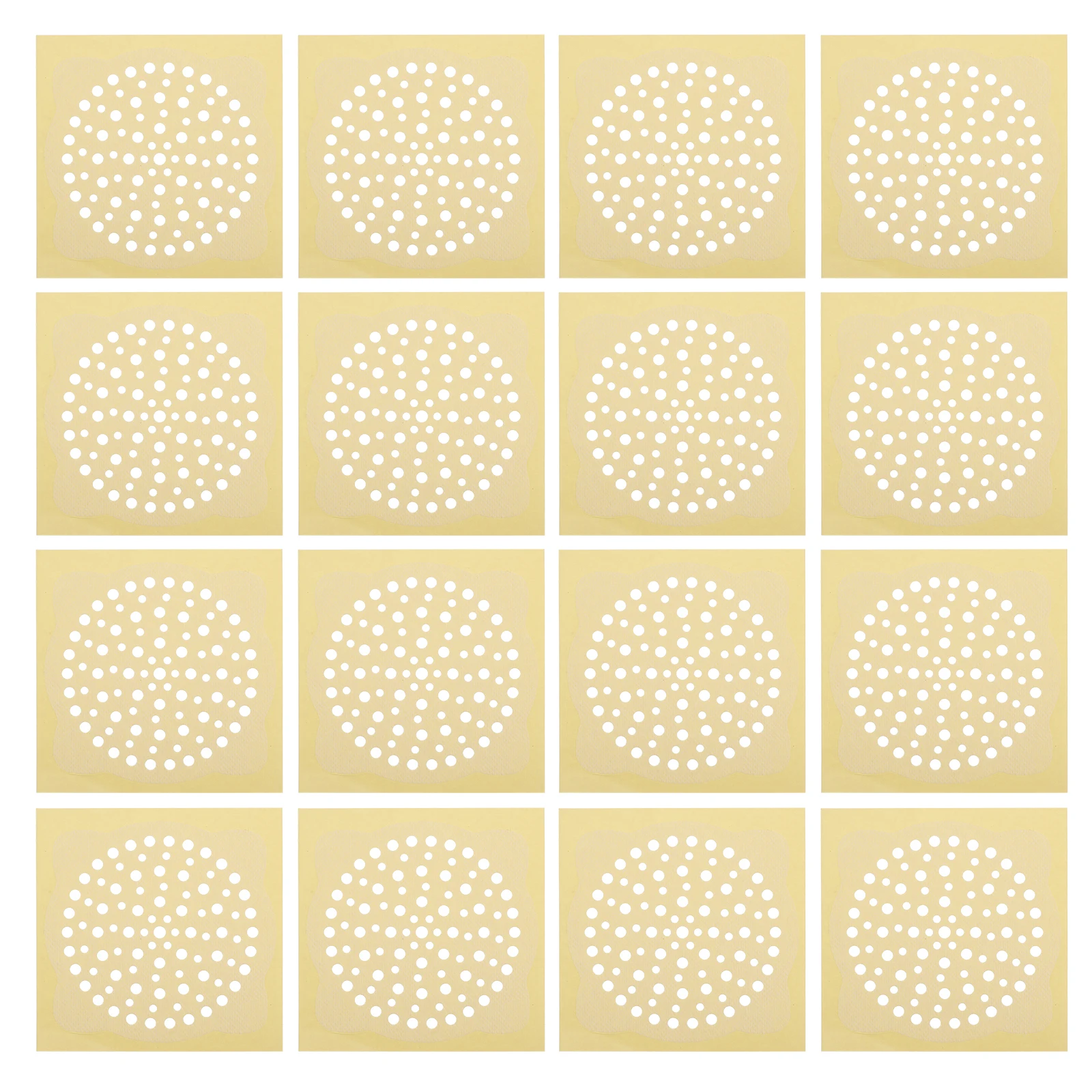 

50pcs White 11x11cm Disposable Drain Stickers Hair Filter Bathroom Sewer Anti blocking Fine Mesh Easy to Use Practical