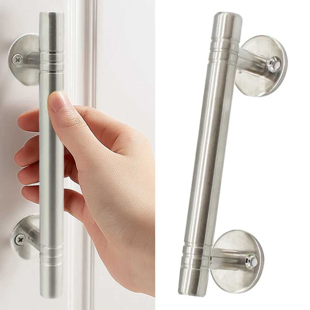 For Bathroom Doors Handle With Installation Screws Adjustable Double Iron Door For Barn Doors Old Style Silver Stainless Steel