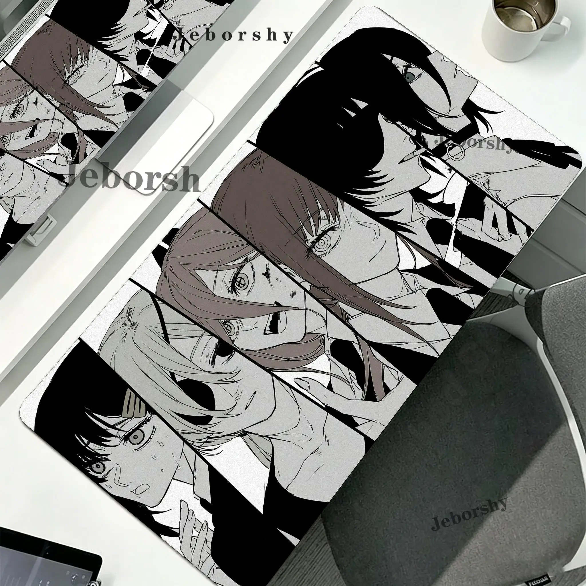 Comic Chainsaw Man XXL Mouse Pad Anime reze Gamer Makima Gaming Accessories Large Keyboard Desk Mat Computer Keyboard