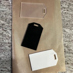 Blank Color Acrylic Wedding Place Card Luggage Tag,Event Table Decor,Gift Tag Mirror Gold Frosted Black,Guest Escort Name Plate