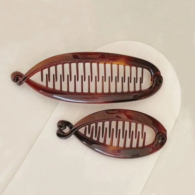 Fischförmige Bananen-Haarspangen, Pferdeschwanz-Clips, Haarreifen, Damen-Haaraccessoires, Haarnadeln, Twist-Clips – Detail 8