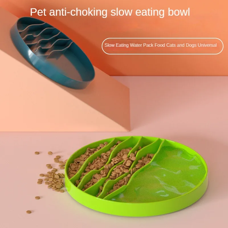 New Pet Slow-feeding Bowl Silicone Pet Anti-choking Dog Bowl Universal Licking Plate Slow-feeding Bowl for Cats and Dogs