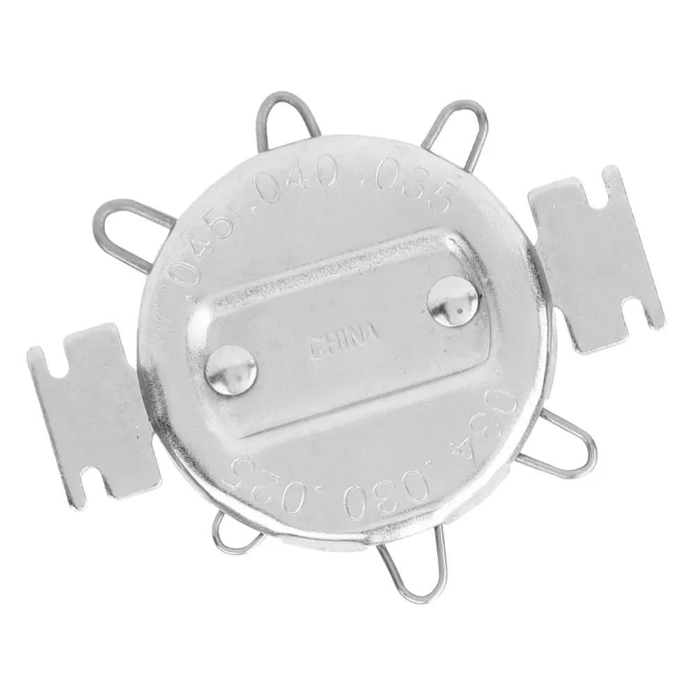 Dual Marked Spark Plug Gap Gauge 0.025 to 0.045 Inch Metal Wire Gauge Gap Adjustment Tool Zinc aluminum alloy Metric Inch