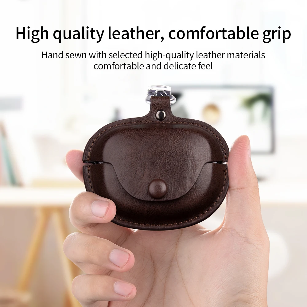 Nowe ochronne etui ze skóry PU do słuchawek Bose Ultra Open Earbuds Cover Wstrząsoodporne bezprzewodowe słuchawki douszne z brelokiem Shell Coque Fundas — zdjęcie produktu 5