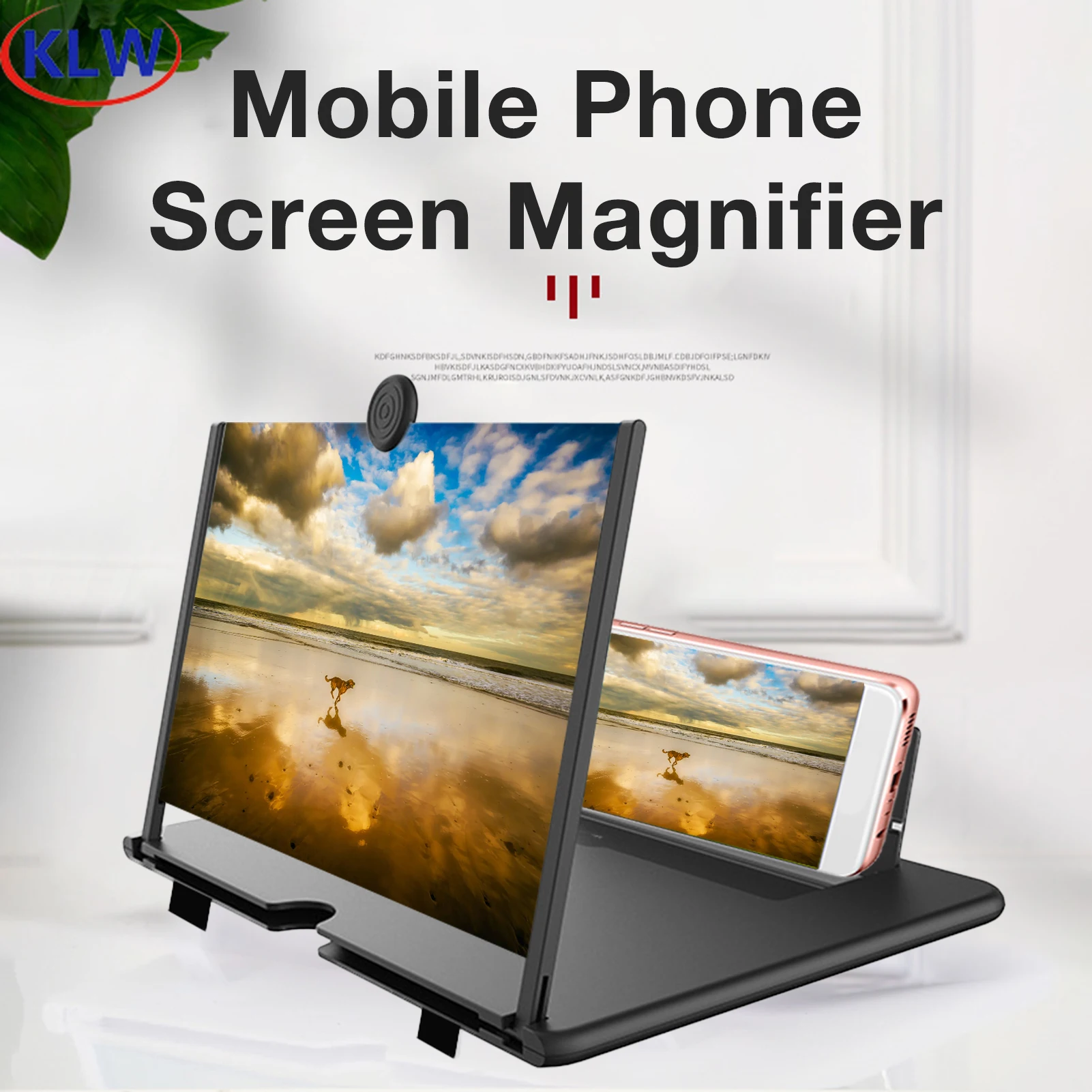 16 inch Mobile Phone Screen Magnifier 3D Enlarger Magnifying Amplifier Bracket Universal Foldable Desk Phone Holder Stand