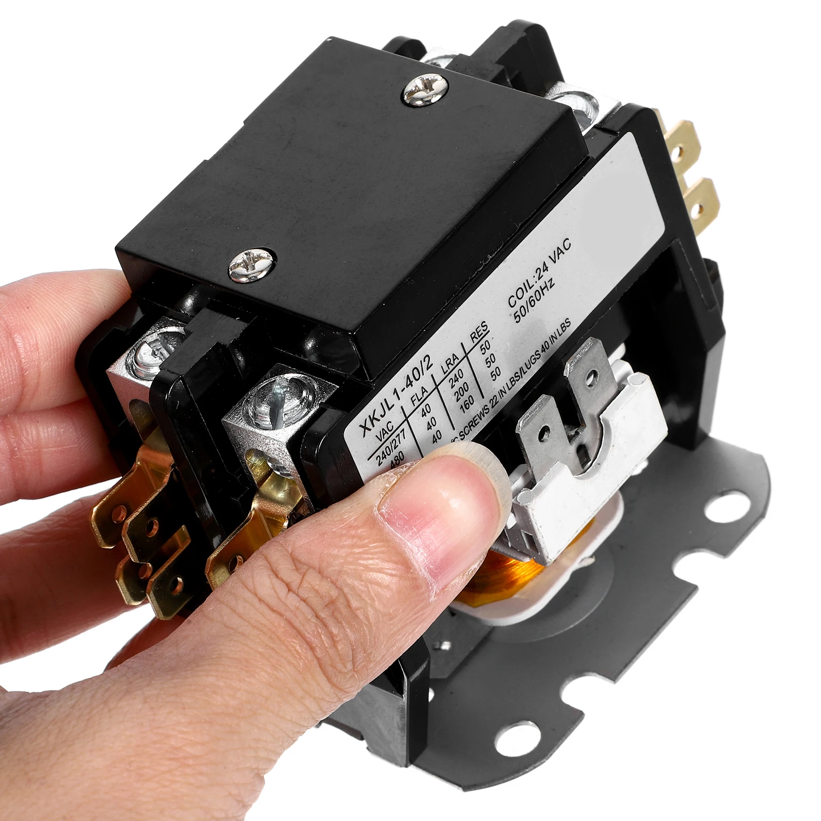 

Air Conditioning Contactor 2 Pole 24VAC Coil HVAC Compressor AC Unit Outdoor Replacement Efficient Performance Long Lifespan