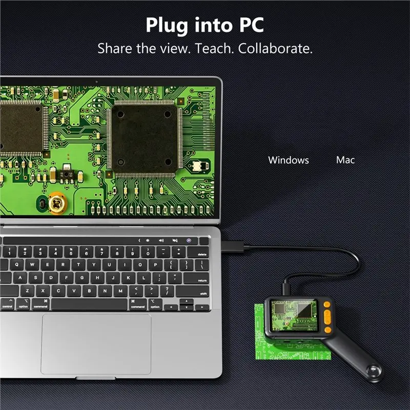 ABUG-2.8Inch Digital Microscope 1000X Repair 8 LED