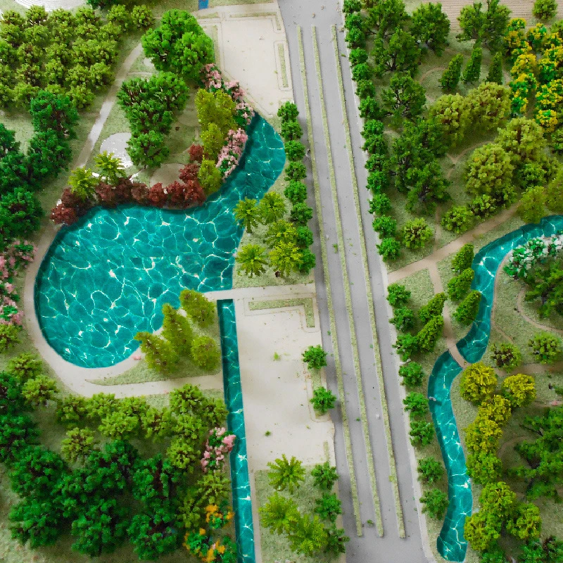 DIY Simulation River Sections Water River Effects Flowing Pattern Bendable Decorated Lakes Scene Model Making