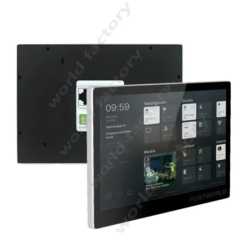 YC-SM10P Smart home automation 10 inch IPS touch screen landscape display Android AIO POE tablet inwall mount