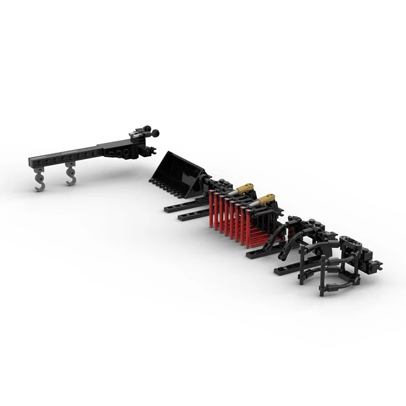 City Car Model MOC Building Bricks Telehandler Attachments Set Modular Technology Gifts Holiday Assemble Toys Suit Display