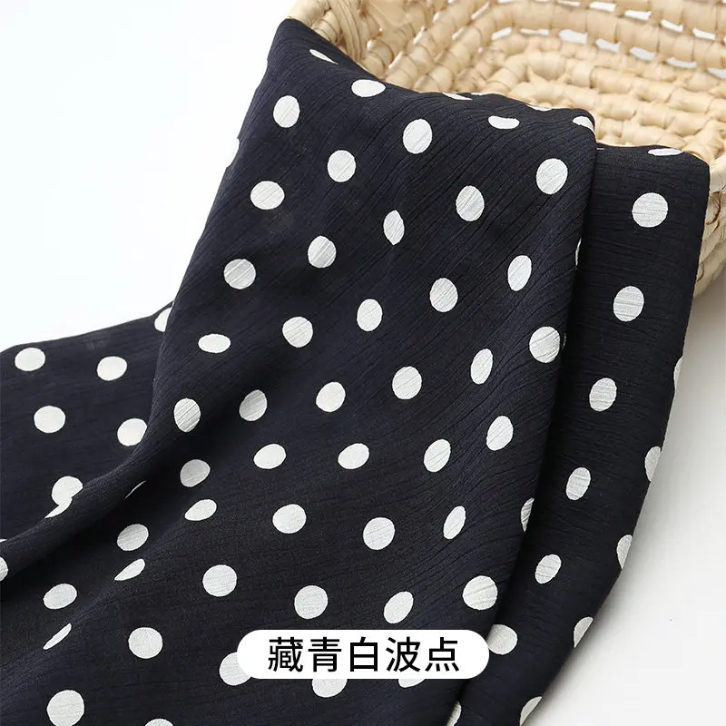 Polka Dot Printing Imitation Cotton Fabric for Sewing