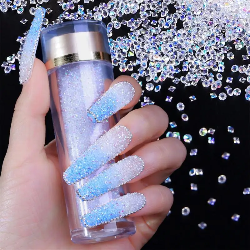 Schillernde Mikro-Zirkon-Nagel-Strass steine exquisite winzige Strass steine schimmern wunderschöne Schönheit funkeln des Glas ab Kristalls taub