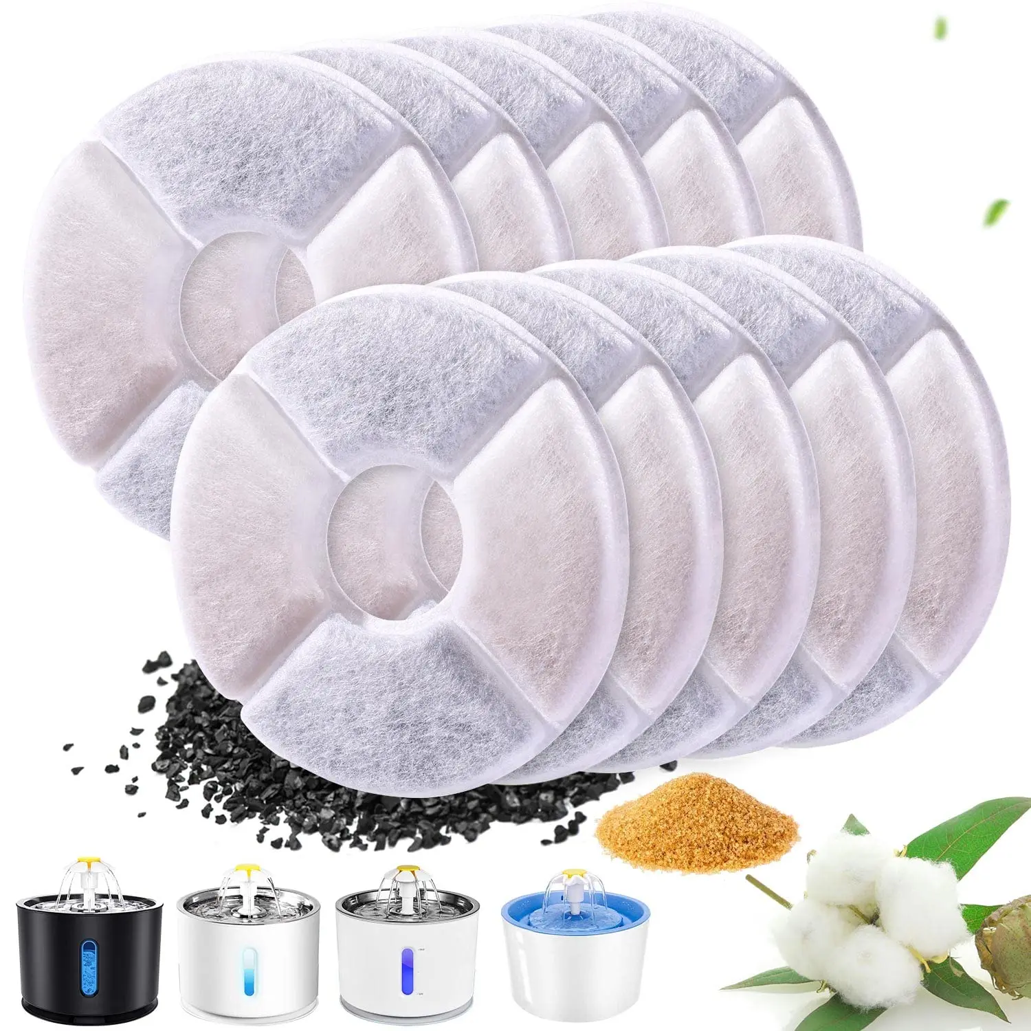 4/6/8/12PC  Replacement Filters For Pet Water Dispensers Activated Carbon Replacement Filters Dog And Useful Cat Accessories ﻿