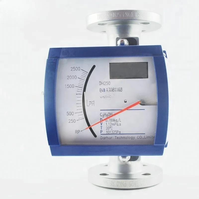 DH250 Darhor high temperature high pressure metal tube float tri-clamp purified water flowmeter hydraulic oil flow meter