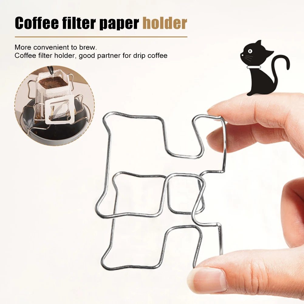 Portable Reusable Coffee Filter Holder Coffeeware Parts Outdoor Tea Filters Dripper Baskets Coffee Ear Drip Filter Paper Bag