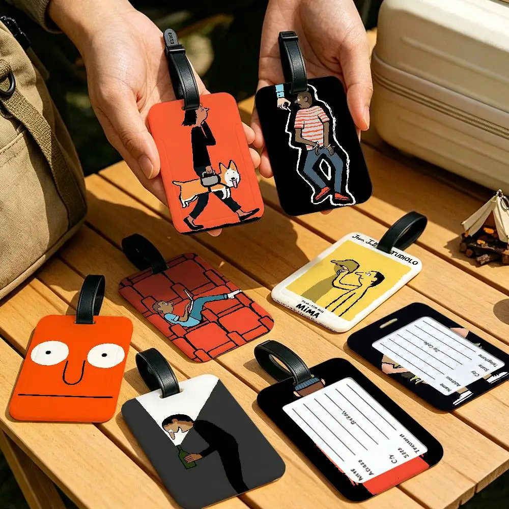 J-Jean Art Jullien Travel Accessory PVC Luggage Tag Anti lost Design Detachable Information Card Sleeve
