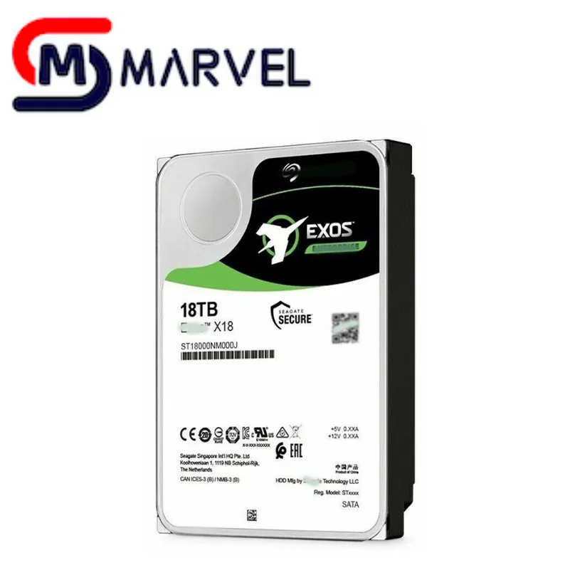 

FOR 18TB HDD Exos X18 ST18000NM000J 7200 RPM SATA 6Gb/s 256MB Cache 3.5-Inch 18T Enterprise Server PC Hard Disk Drive