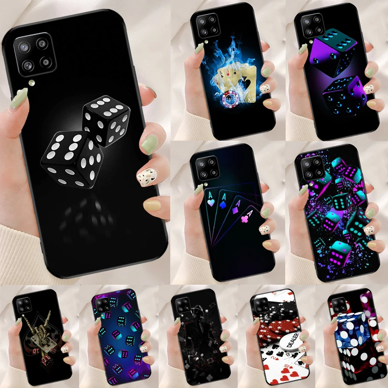 Dices Poker Casino Case For Samsung Galaxy A53 A33 A13 A12 A22 A32 A42 A52 A50 A51 A71 A14 A24 A34 A54 Cover