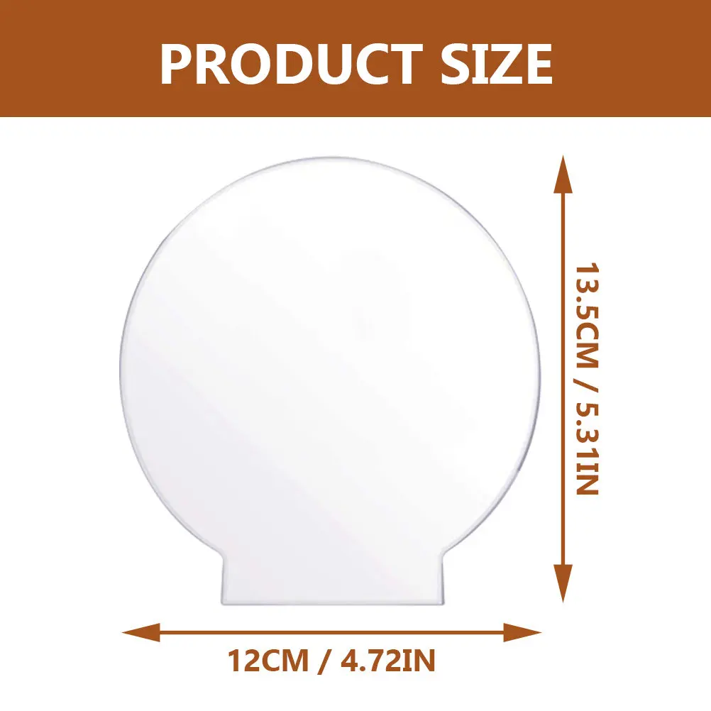 5pcs Round Diy Light Plate Led Acrylic Sheet Durable Decorative Lamp Base Easy Install Home Night Light Transparent Lamp Holder