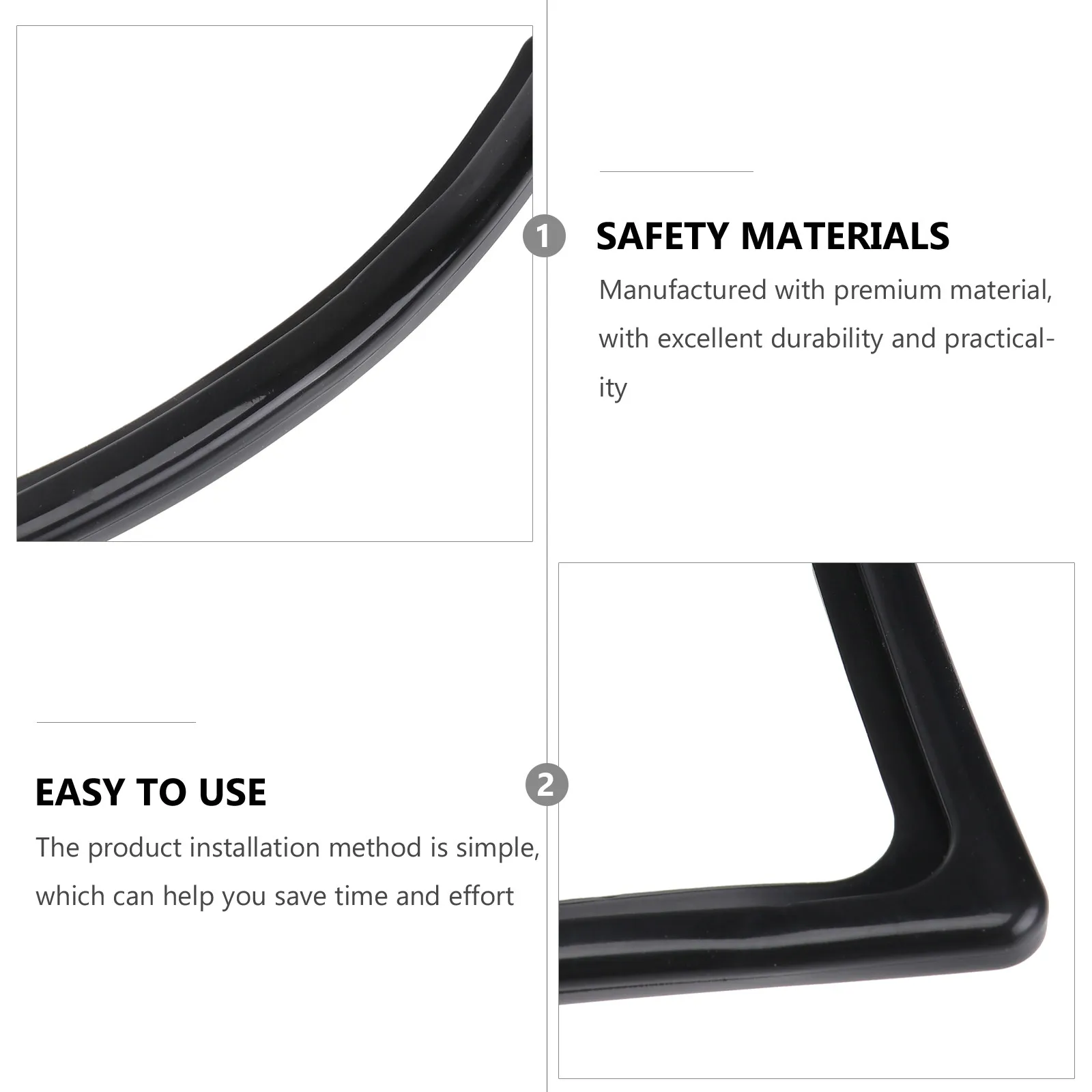Car Door Guard Protector Strip Scratch Resistant Wear Resistant Elastic Anti Aging Universal Fit for Most Cars Black