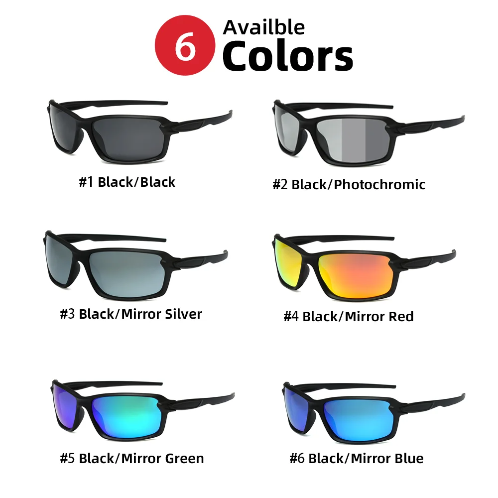 Sports Sunglasses for Men Photochromic Bicycle Mirror Red Polarized Cycling Sun Glasses Women Fishing 2024 UV400 Bike Goggles