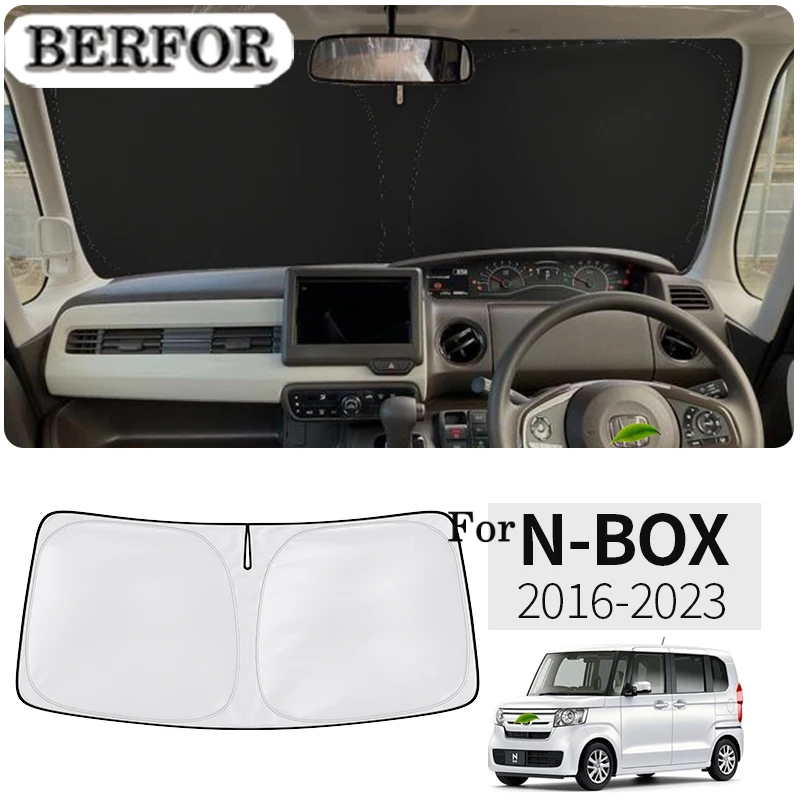 For Honda N BOX N-BOX NBOX 2016-2023 Car Nano-Insulat Windshield Sunshade Front Window Sun Shade Visor Auto Interior Accessories