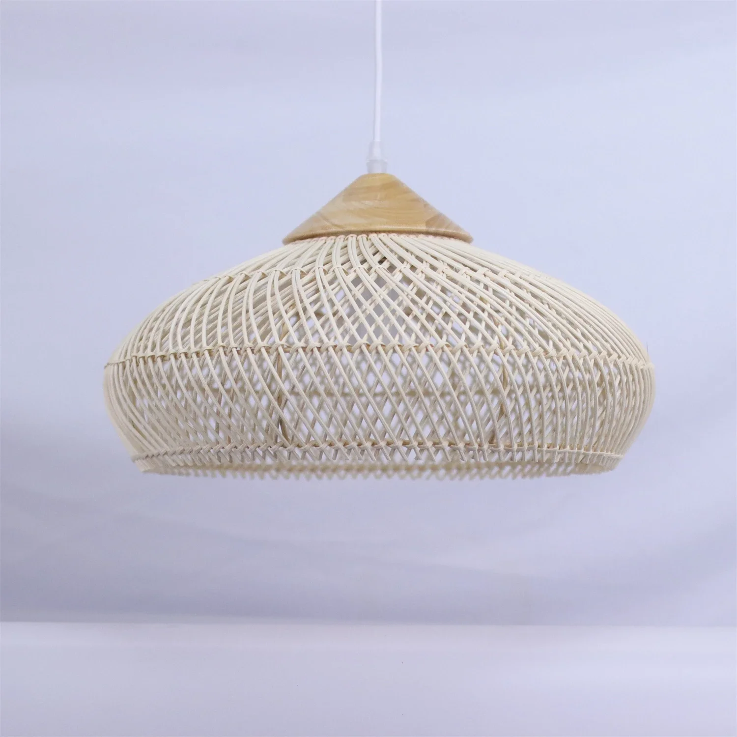Vintage 40/60CM Rattan Pendant Light Hanging Lamp E27 Natural Material Lampshade Beige Handcrafted Artisan Lampshade Japandi