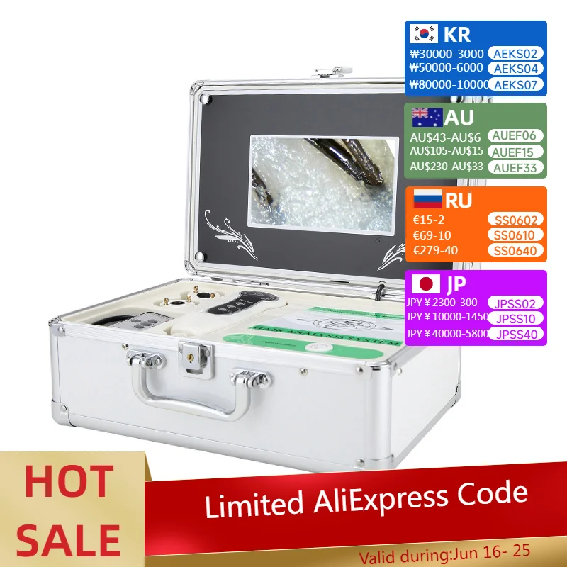 

7-дюймовый экран, замерзающая оправа, тестер для волос и кожи, многофункциональный портативный тестер для лечения фолликул, линза 50/200 раз