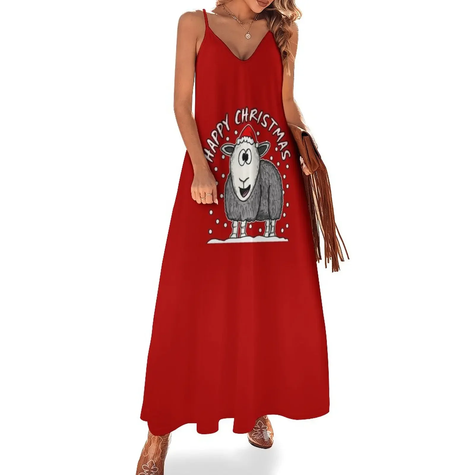 

Christmas The Lake District Herdwick Sheep Cumbria Funny Sleeveless Dress evening dresses women dress summer 2024 women