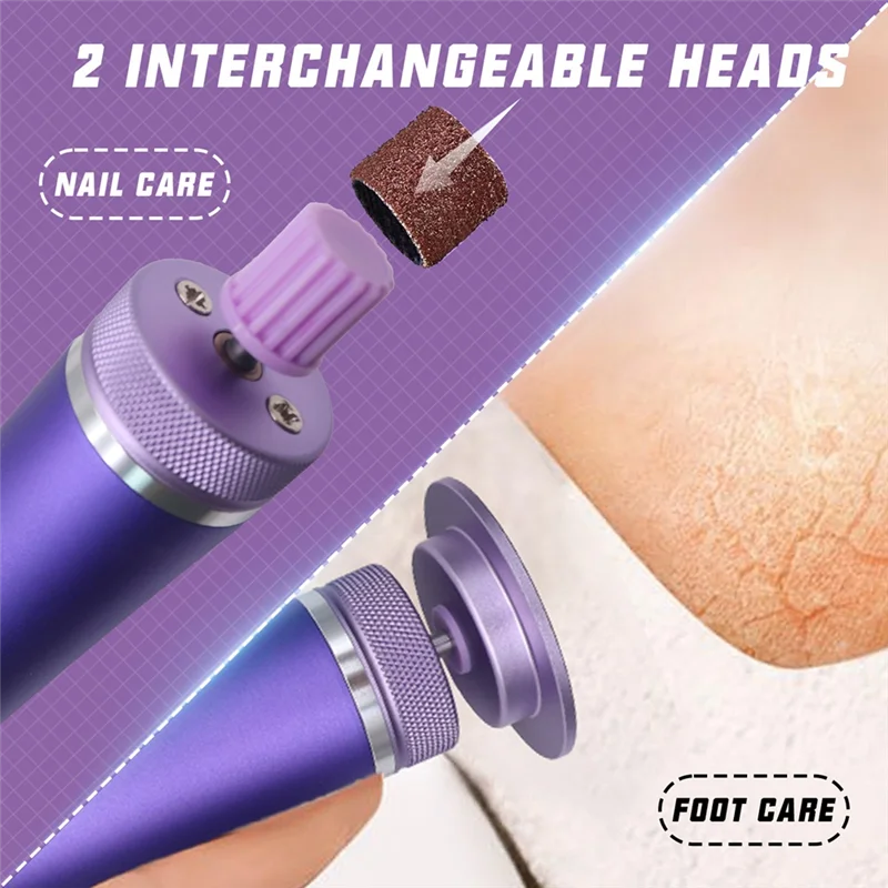 

B89B-Electric Foot Callus Remover Rechargeable Foot File Pedicure Tools For Feet Foot Sander Nail Grinder Tool For Men Women