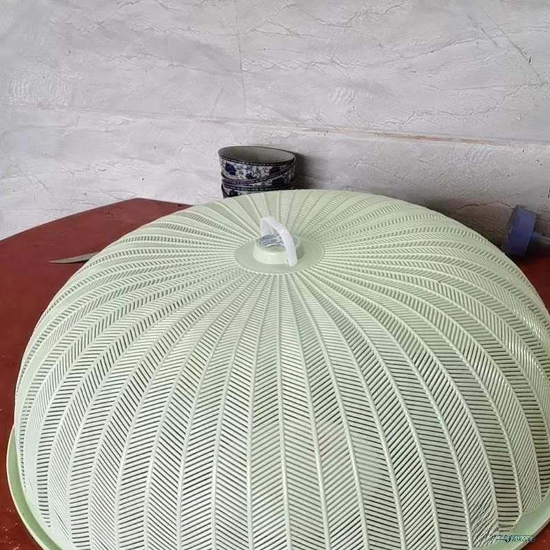 Large round Plastic Table Cover Kitchen Dining Table Dustproof Flyproof Food Covering Home Use Storage Organizer Tool