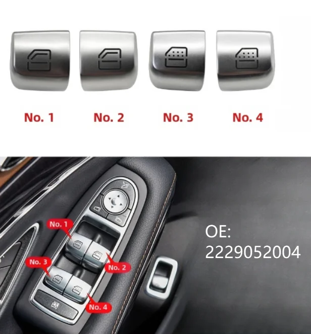 

S-Class Button Window Switch Cover Car Door Replacement Car Door Panel Switch Window Switch Plug-and-play Replacement