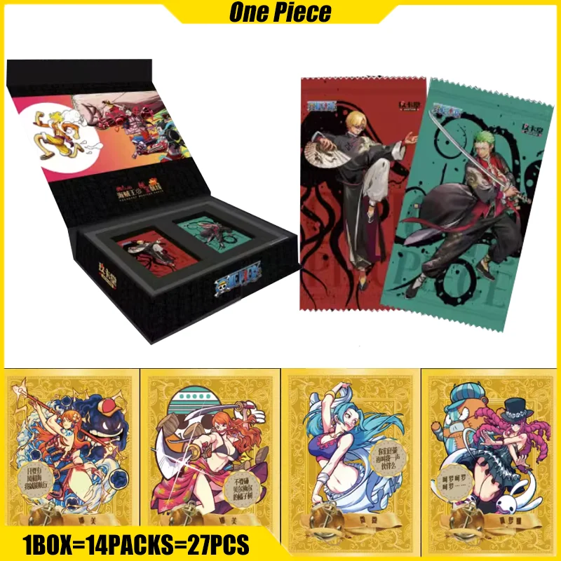 JIUKATANG-One Piece Anime Figure Collection Cartas de Jogo, Jogos de Tabuleiro, Blind Box, Brinquedo, Presentes de Aniversário para Meninos e Meninas