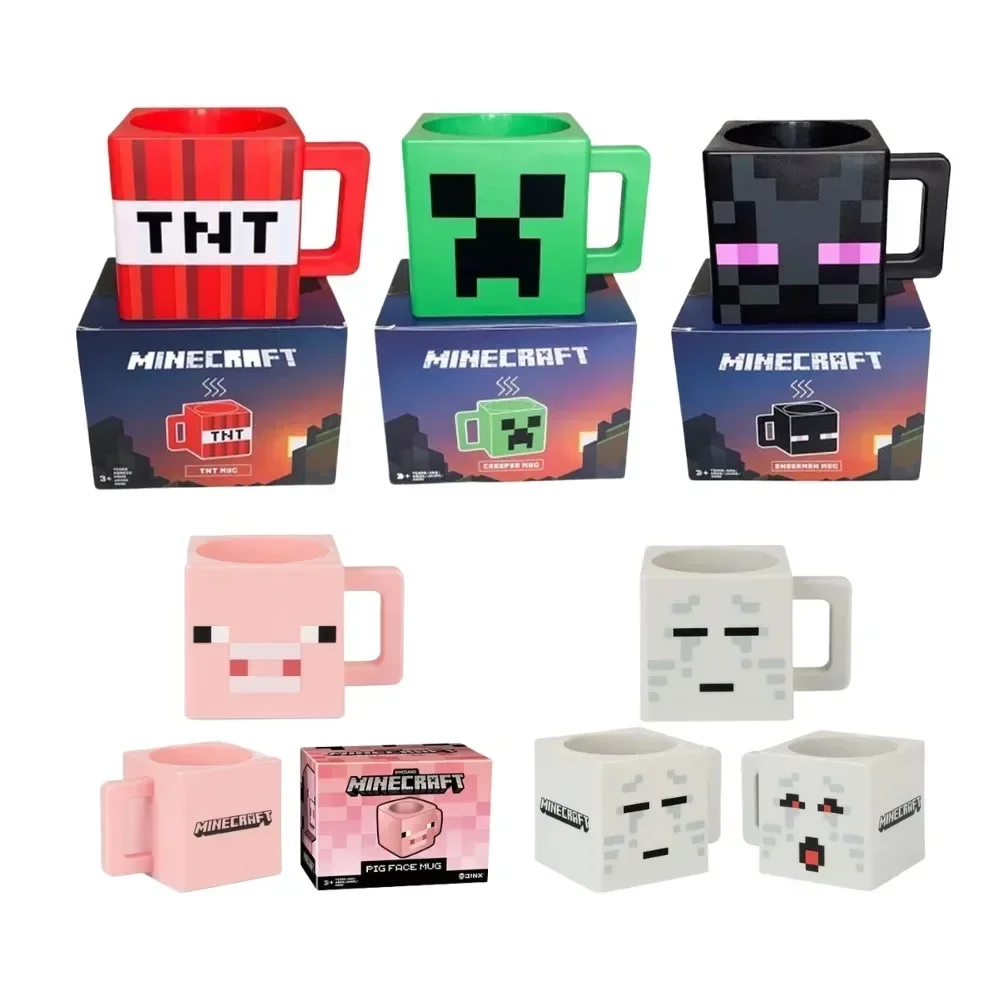 230ml Minecraft 3D Mug Capacity TNT coolie fear Block Grassland Pink Pig and Horse Minecraft Alex Mug Novelty Mug Coffee Mug