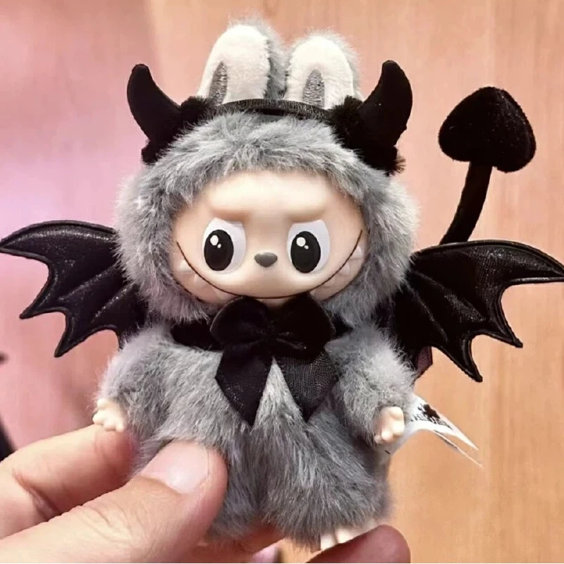 For labubu 4.0 generation mini doll clothes Lirubu clothing in black devil outfit (does not include doll) Suitable for 10cm doll
