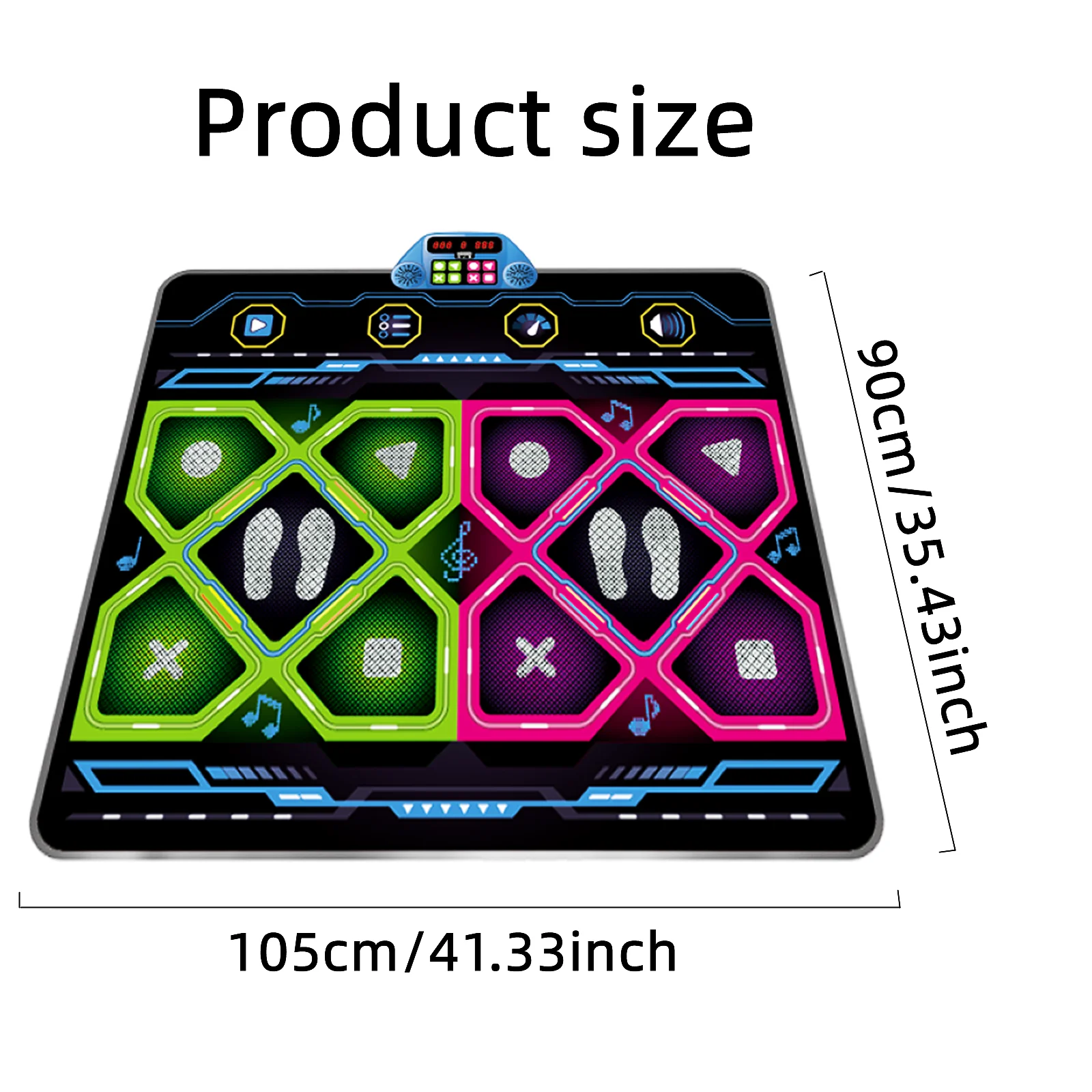 RUNJIAER 2-Player Kids Dance Mat Ages 3-12, Electronic Dance Pad for Girls & Boys, Perfect Family Dance Toy Gift for Birthday