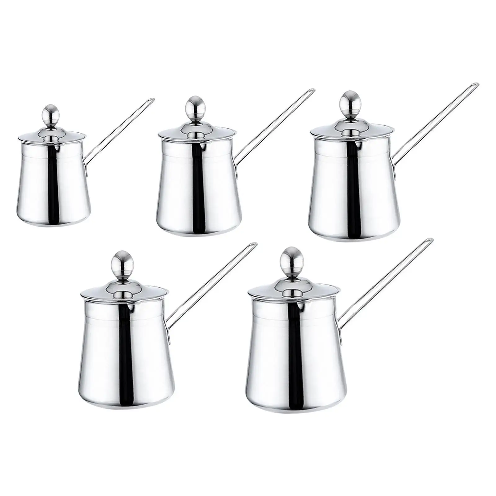 Stainless Steel Turkish Coffee Pot Multipurpose with Spout Milk Warmer Coffee Maker for Cafe Kitchen Bar Home Coffee Lovers Gift
