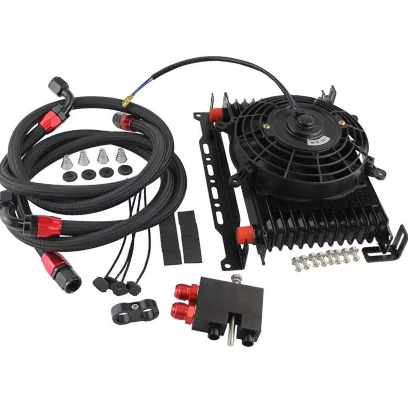 

100% Tested 13 Row AN10 Oil Cooler Kit Fit for 3 Series N54 Engine 135 135i E82+Electric Fan