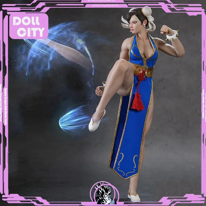 PLAY TOY 1/6TH SCALE COLLECTIBLE FIGURE Fighting Goddess ChunLi 2.0 Black Blue Color Anime Kawaii Model Action Toy Figures Gifts