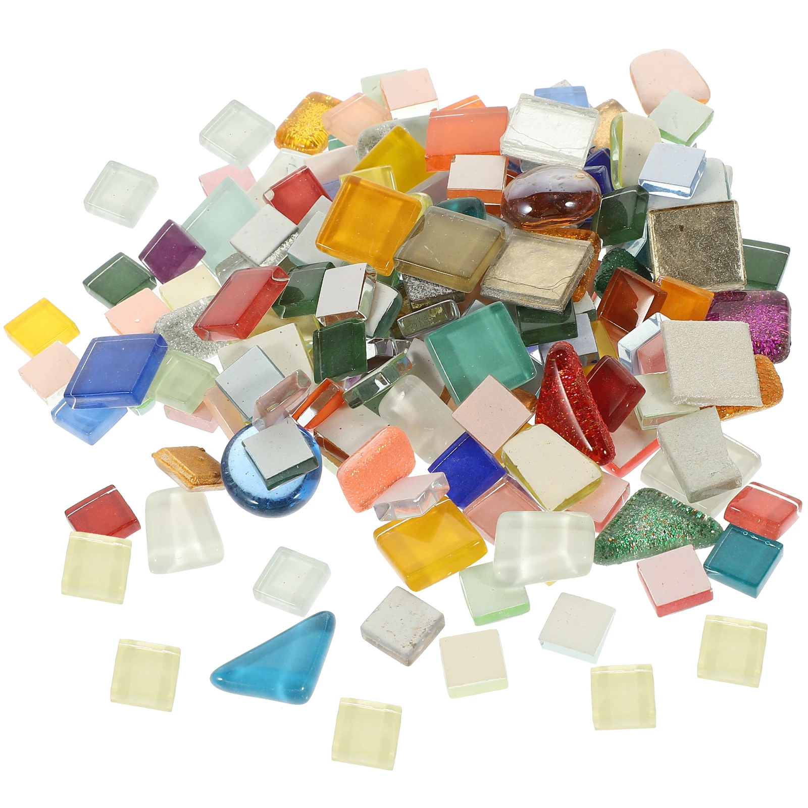 

1 Bag Diy Tiles Crafts Making Pieces Decorative Mirror Mosaic Crystal Marbles Mixed For Vase Photo Frame Fish Tank