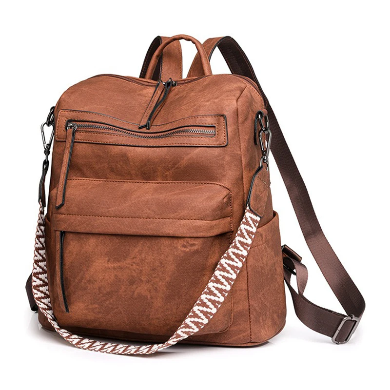 

Women's Backpack Waterproof Anti-Theft Lightweight PU Leather Fashion Travel Multipurpose Convertible Purse Shoulder Bag Handbag