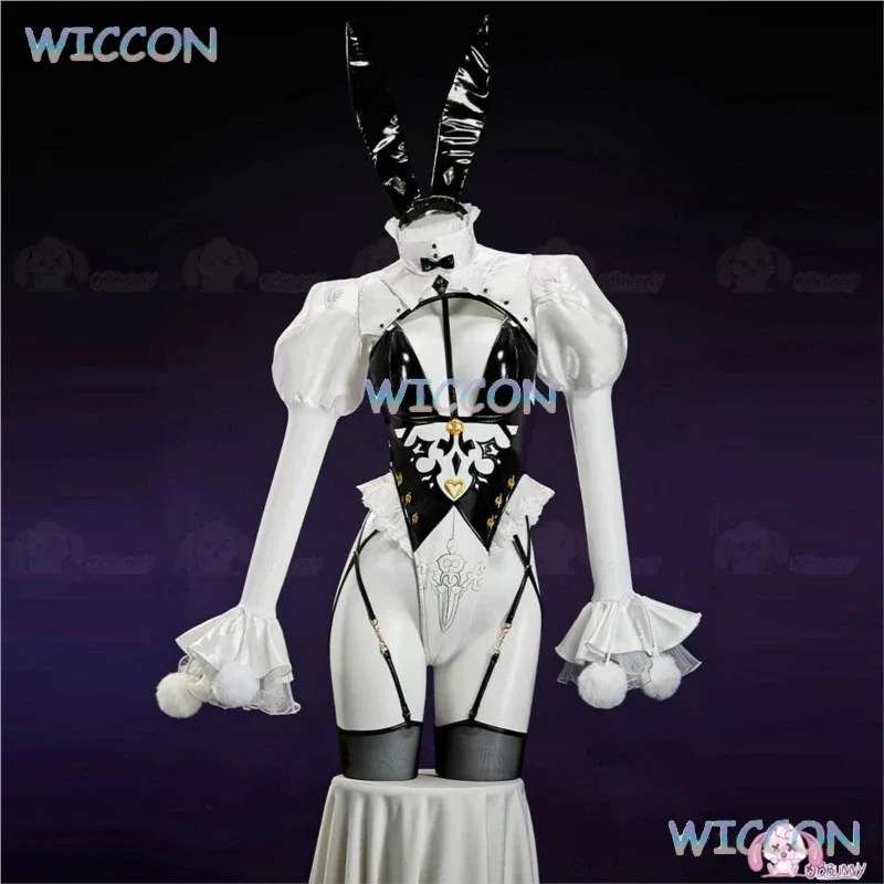 25COSGame NieR: Automata 2B أزياء تنكرية لفتاة الأرنب زي مثير للخادمة Doujin أغطية الرأس الدعائم شعر مستعار لحفلة الهالوين لعب الأدوار Cl