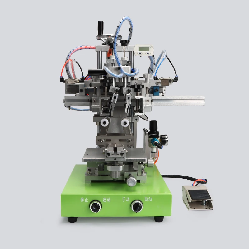 Hot Sale Cylindrical Box Screen Printer Semi-Automatic Curved Screen Machine for Bottles Cups Mugs