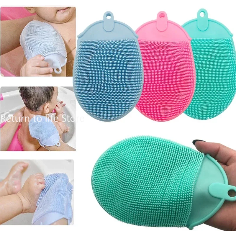 Massage bath towel silicone Skin Clean Silicone Bath Brushes Shower Gloves Bath Scrub Remover Body Exfoliating