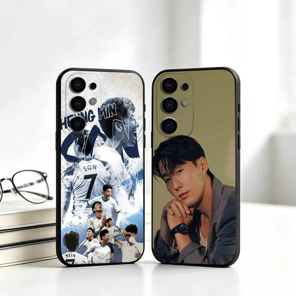 Football Superstar Son Heung-min Phone Case For Samsung S26,S25,S24,S23,S22,S21,S30,Ultra,Plus,Fe,Lite,Note,10,Black Cover Gift