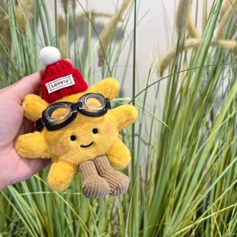 Super schattige zonnebloem hanger sleutelhanger, cartoon pluche hanger decoratie, pluche pop speelgoed decoratie, verjaardagscadeau speelgoed decoratie