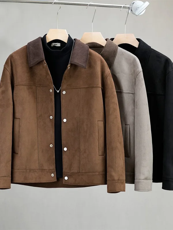 

Мужская зимняя куртка из искусственной кожи с флисовой подкладкой, ветрозащитная, с воротником-стойкой, в стиле пэчворк, повседневная, с длинными рукавами