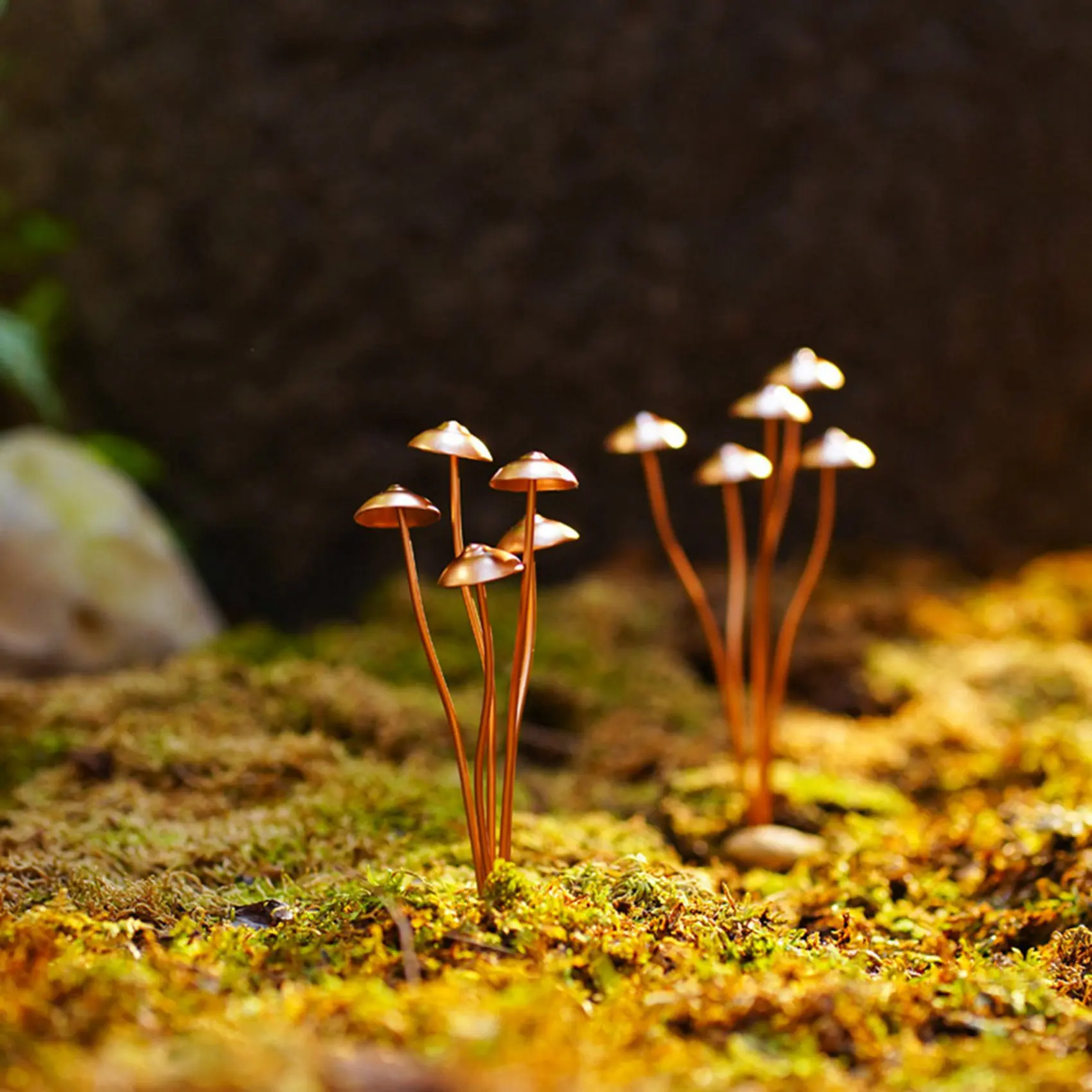 ABVJ-2X Mushroom Metal Decorative Garden Stakes Perfect For Outdoor Spring Decor And Adding To Your Metal Flowers