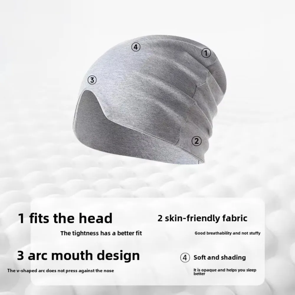 Travel Cotton Sleep Cap Windproof Warm Sleep Pullover Pullover Design Light Blocking Nighttime Hat Women Men